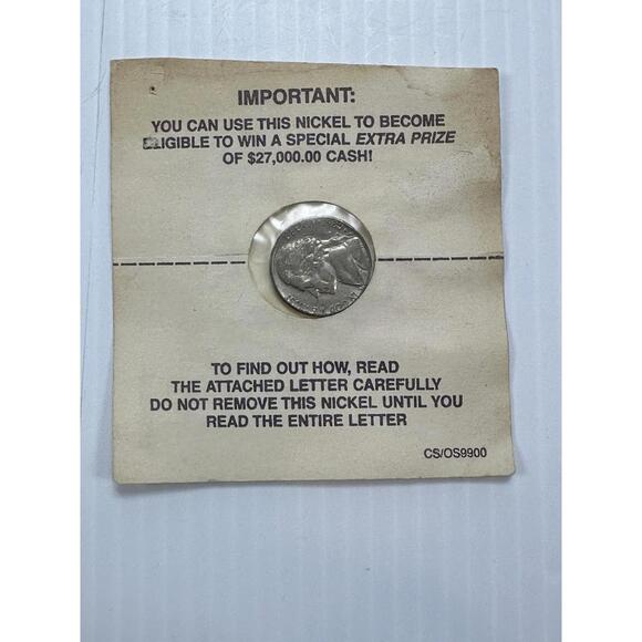 Other - Vintage Nickel Coin Bank Promotional Advertising‎ Win Special Extra Prize Money